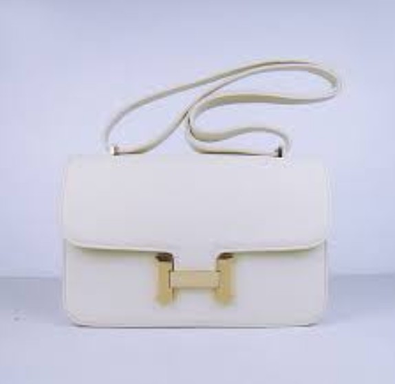 Hermes Constance Togo Leather Bag HSH020 Offwhite Gold